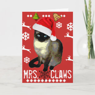 Tarjeta navideña de navidad "Mrs Claws"