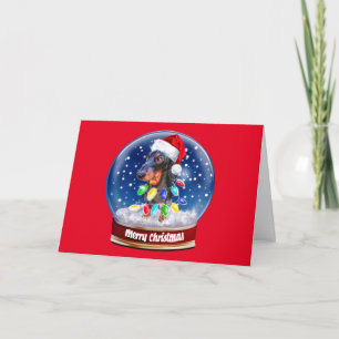 Tarjeta navideña de navidad para el perro de la sa