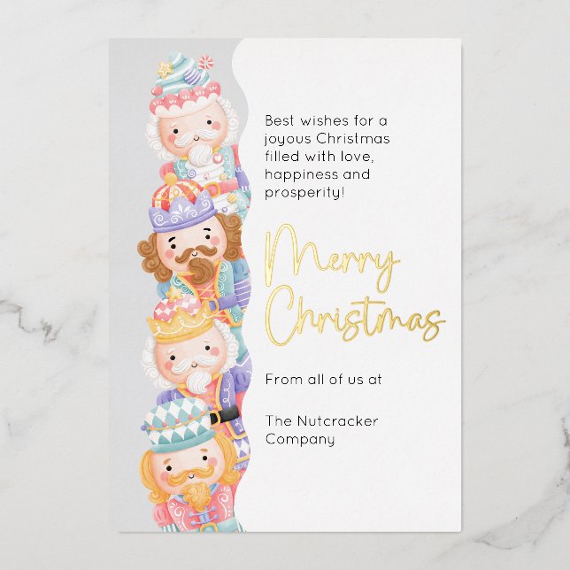 Tarjeta navideña de navidad para el Relieve metali (Anverso)