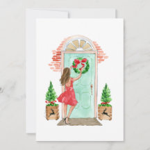 Tarjeta navideña de navidades "corona de Navidades