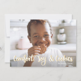 Tarjeta navideña de Navidades de Cookie Joy