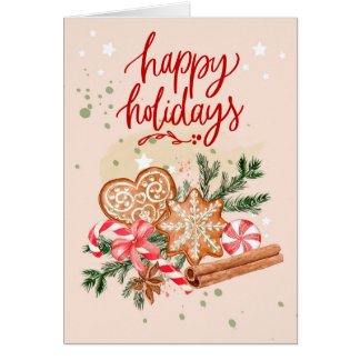 Tarjeta navideña de Navidades de cookies navideñas
