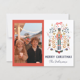 Tarjeta navideña de Navidades fotográficos desnudo