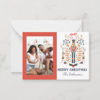 Tarjeta navideña de Navidades fotográficos desnudo