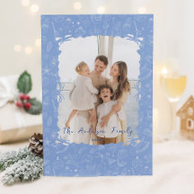 Tarjeta navideña de Navidades fotográficos familia