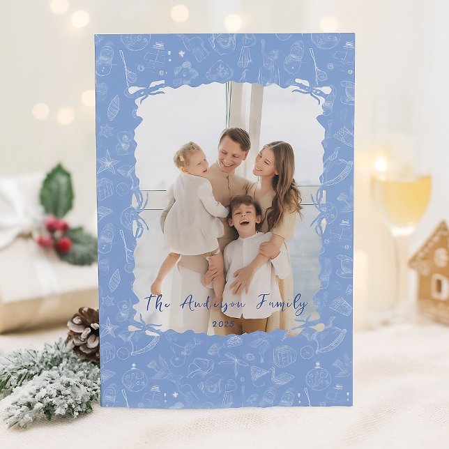 Tarjeta navideña de Navidades fotográficos familia (Subido por el creador)