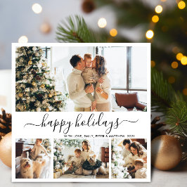 Tarjeta navideña de Navidades navideños con escrit