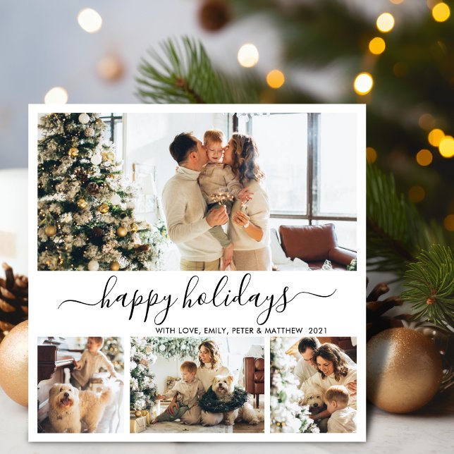 Tarjeta navideña de Navidades navideños con escrit (Subido por el creador)