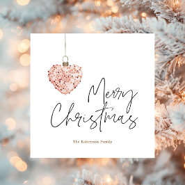 Tarjeta navideña de ornamento para Navidades minim