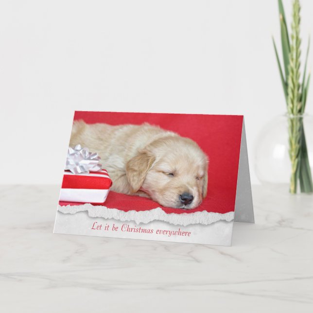 Tarjeta navideña de regalo para los navidades Gold (Anverso)