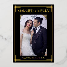 Tarjeta navideña de Relieve metalizado dorado Art