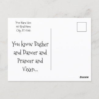 Tarjeta navideña de salchicha para renos de mercad