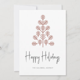 Tarjeta navideña de vacaciones corporativas Happy 