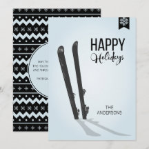 Tarjeta navideña de vacaciones de invierno para es