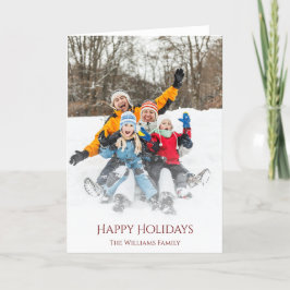 Tarjeta navideña de vacaciones de la familia navid