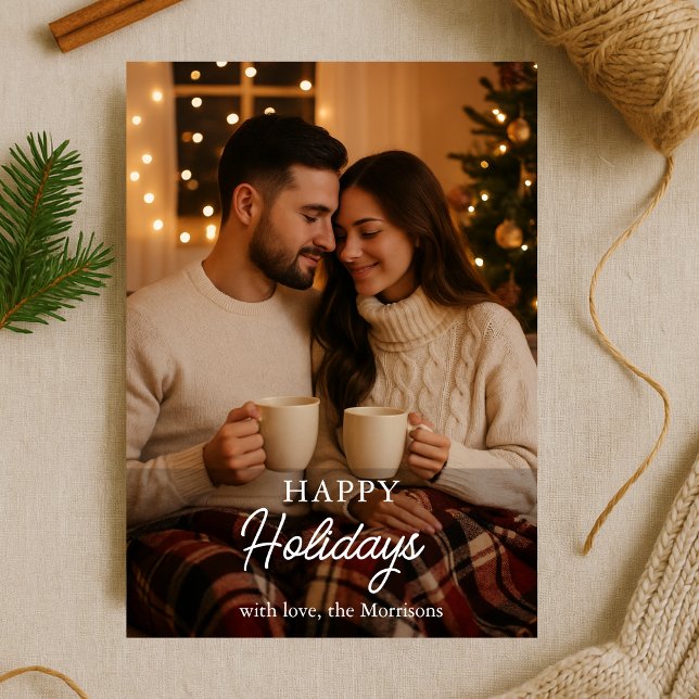 Tarjeta navideña de vacaciones de la foto minimali (Subido por el creador)