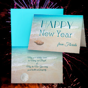 Tarjeta navideña de vacaciones feliz año nuevo de