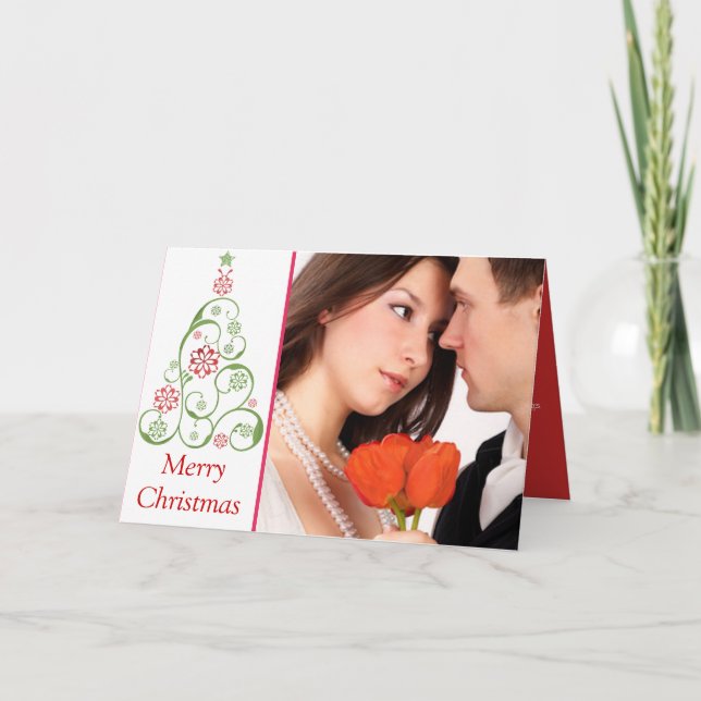 Tarjeta navideña de vacaciones Su foto (Anverso)