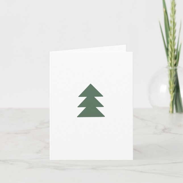 Tarjeta navideña de vacaciones (verde suave) (Anverso)