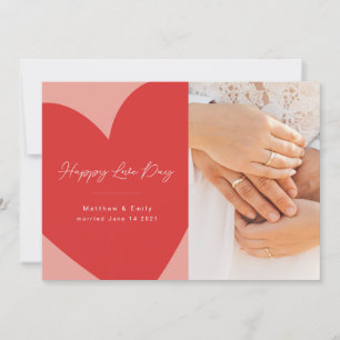 Tarjeta navideña del día del amor feliz