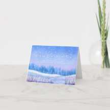 Tarjeta navideña del solsticio de invierno Yule