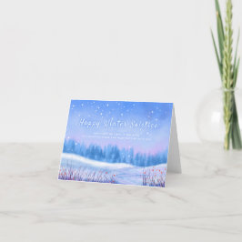 Tarjeta navideña del solsticio de invierno Yule