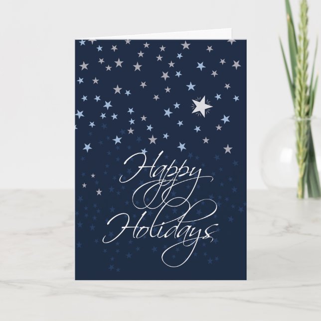 Tarjeta navideña estrellada (Anverso)