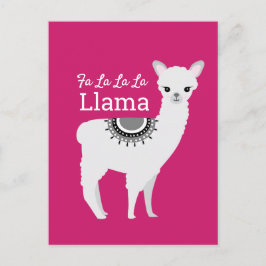 Tarjeta navideña "Fa La La La Llama"