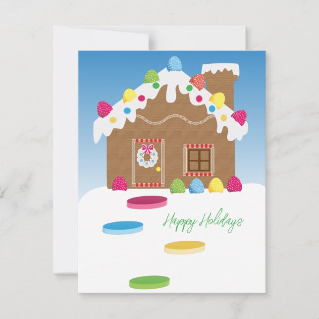 Tarjeta navideña feliz (Anverso)