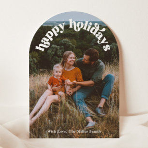 Tarjeta navideña feliz de foto artística