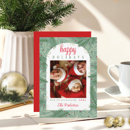 Tarjeta navideña feliz de fotos de niños