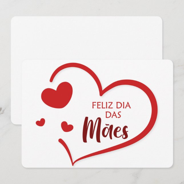 Tarjeta navideña Feliz Dia De La Madre (Anverso / Reverso)
