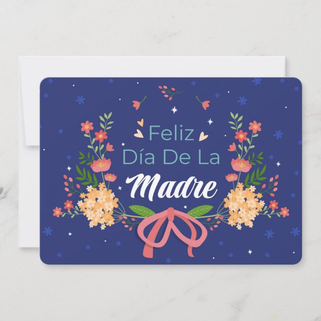 Tarjeta navideña Feliz Dia De La Madre (Anverso)