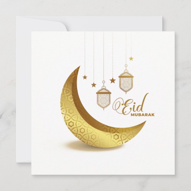 Tarjeta navideña feliz Eid (Anverso)