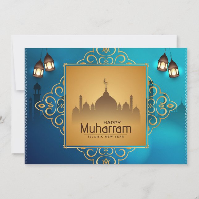 Tarjeta navideña feliz Muharram (Anverso)