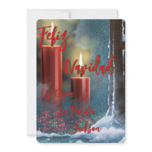 Tarjeta Navideña Feliz Navidad personalizada