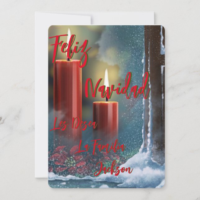 Tarjeta Navideña Feliz Navidad personalizada (Anverso)