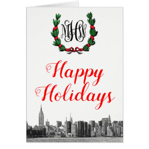 Tarjeta navideña feliz para Navidades de la línea