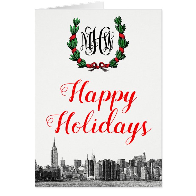 Tarjeta navideña feliz para Navidades de la línea  (Frente)