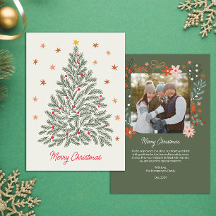 Tarjeta navideña fotográfica de la familia Folk-ar