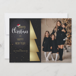 Tarjeta navideña fotográfica de sentimientos de lo