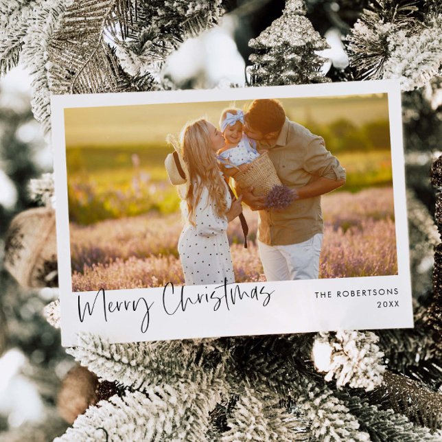 Tarjeta navideña fotográfica minimalista | Tarjeta (Subido por el creador)