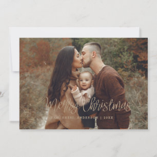 Tarjeta navideña Gold Merry