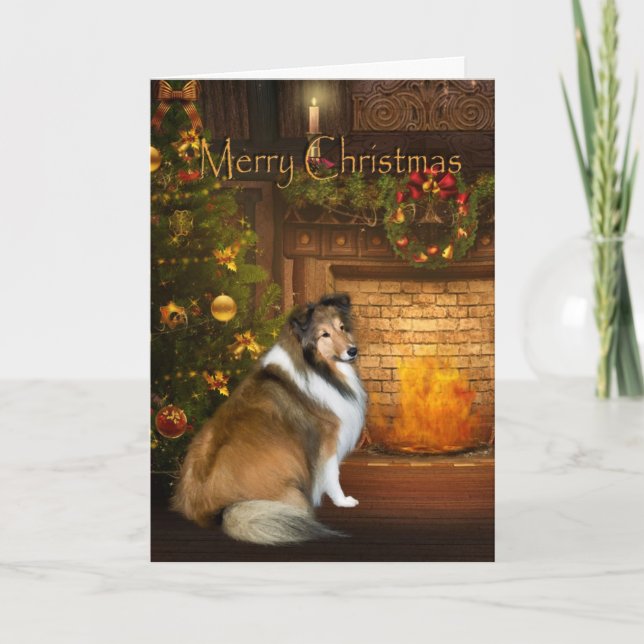 Tarjeta navideña "Grace" Sheltie Xmas (Anverso)