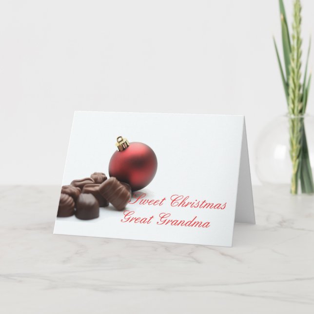 Tarjeta navideña Great Grandma Merry (Anverso)