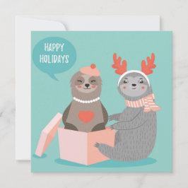 Tarjeta navideña Happy Holidays Slots