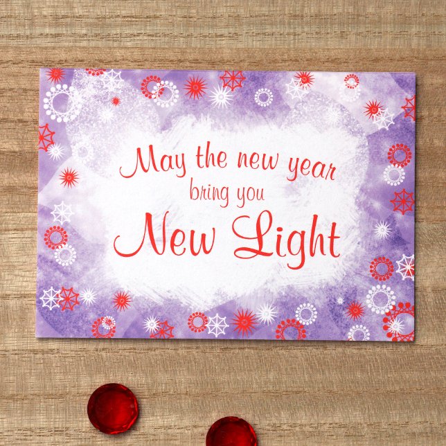 Tarjeta navideña Light Blue, Red Company (Red Logo Company Holiday Christmas Greeting Cards, Winter Snow Snowflakes, Red Blue Budget Template)