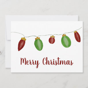 Tarjeta navideña luminosa Vintage