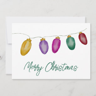 Tarjeta navideña luminosa Vintage