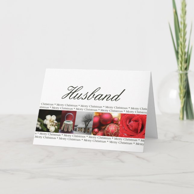 tarjeta navideña marido Merry (Anverso)